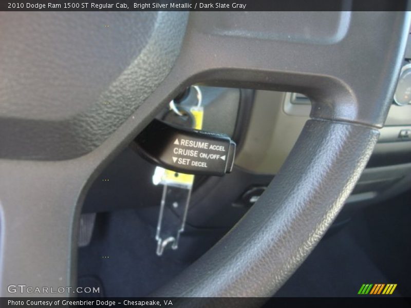 Bright Silver Metallic / Dark Slate Gray 2010 Dodge Ram 1500 ST Regular Cab