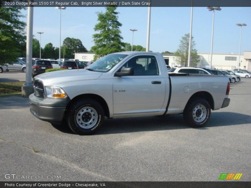 Bright Silver Metallic / Dark Slate Gray 2010 Dodge Ram 1500 ST Regular Cab