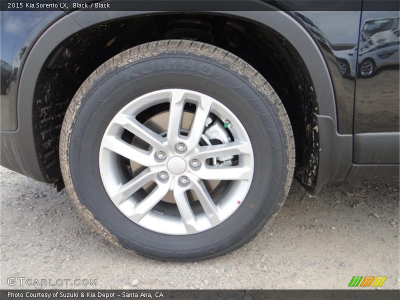 Black / Black 2015 Kia Sorento LX