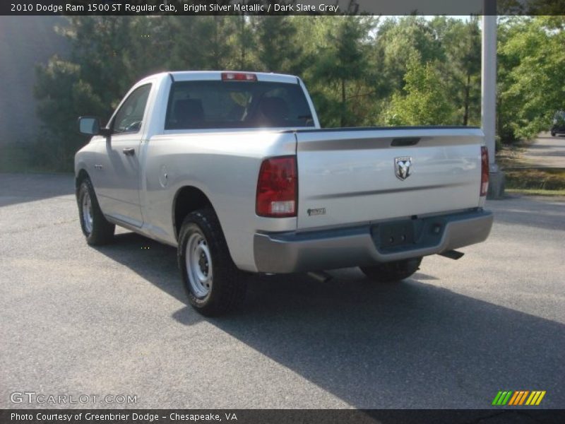 Bright Silver Metallic / Dark Slate Gray 2010 Dodge Ram 1500 ST Regular Cab