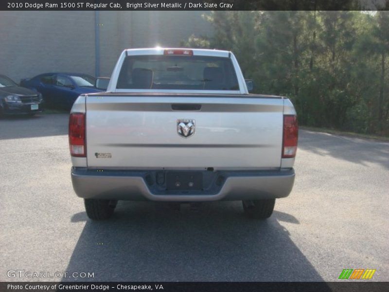 Bright Silver Metallic / Dark Slate Gray 2010 Dodge Ram 1500 ST Regular Cab