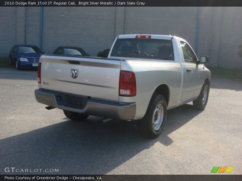 Bright Silver Metallic / Dark Slate Gray 2010 Dodge Ram 1500 ST Regular Cab