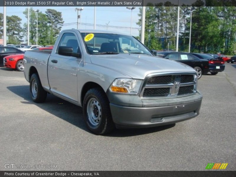 Bright Silver Metallic / Dark Slate Gray 2010 Dodge Ram 1500 ST Regular Cab