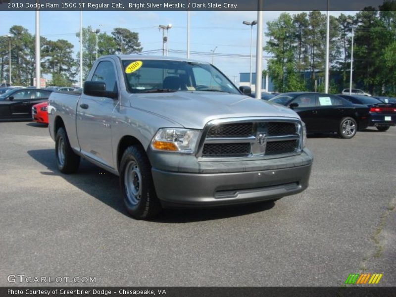 Bright Silver Metallic / Dark Slate Gray 2010 Dodge Ram 1500 ST Regular Cab