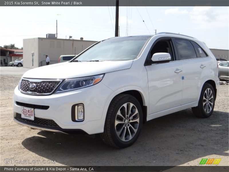 Snow White Pearl / Black 2015 Kia Sorento SX