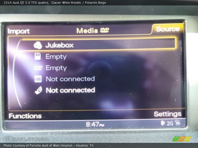 Glacier White Metallic / Pistachio Beige 2014 Audi Q5 3.0 TFSI quattro