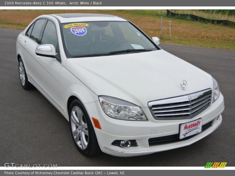 Arctic White / Black 2009 Mercedes-Benz C 300 4Matic