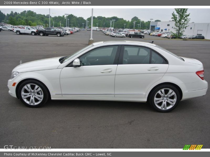 Arctic White / Black 2009 Mercedes-Benz C 300 4Matic