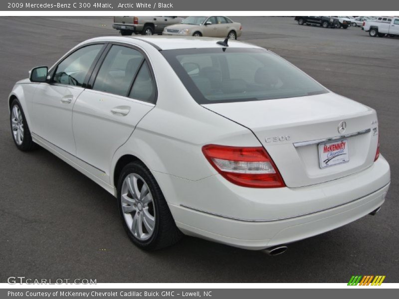 Arctic White / Black 2009 Mercedes-Benz C 300 4Matic