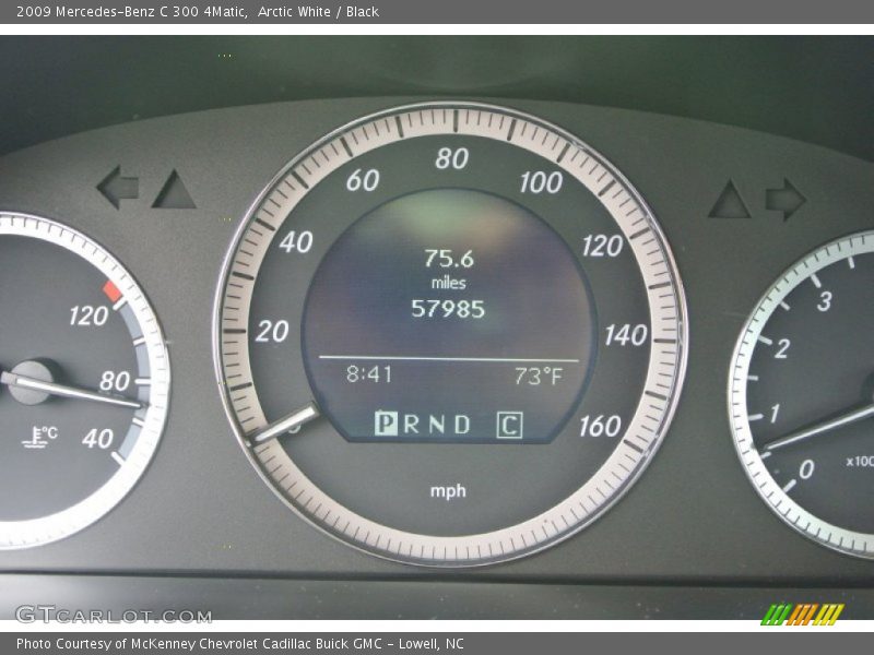 Arctic White / Black 2009 Mercedes-Benz C 300 4Matic