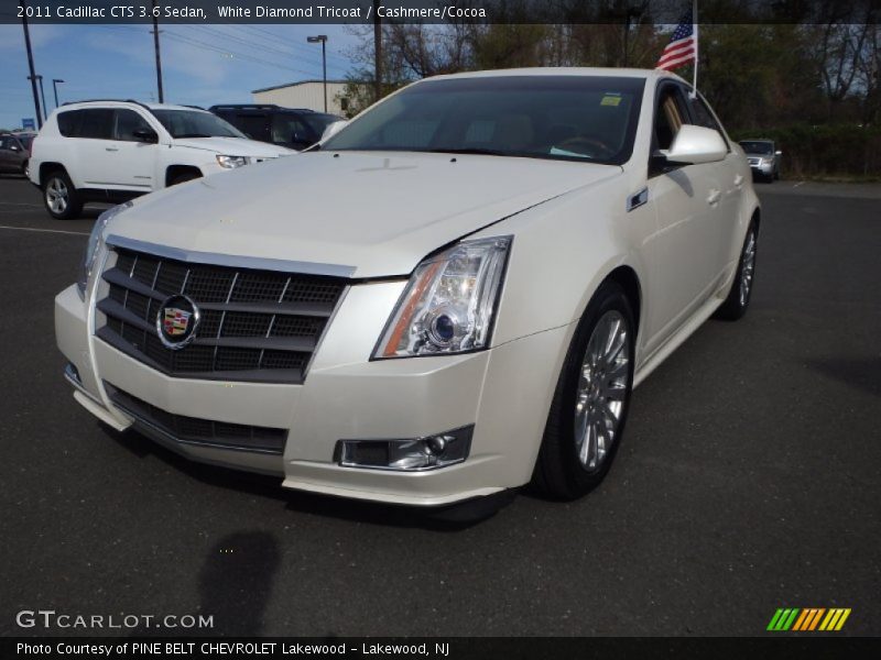 White Diamond Tricoat / Cashmere/Cocoa 2011 Cadillac CTS 3.6 Sedan