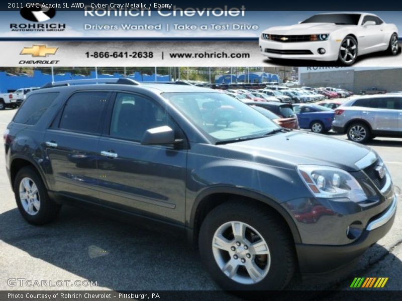 Cyber Gray Metallic / Ebony 2011 GMC Acadia SL AWD