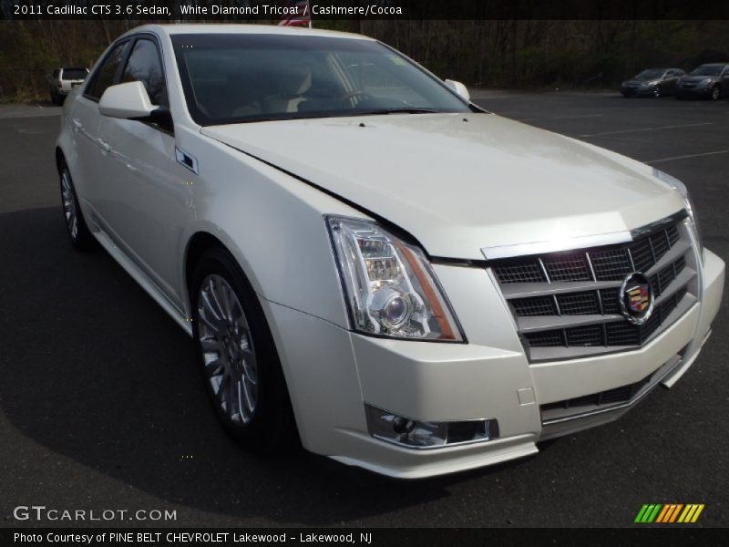 White Diamond Tricoat / Cashmere/Cocoa 2011 Cadillac CTS 3.6 Sedan