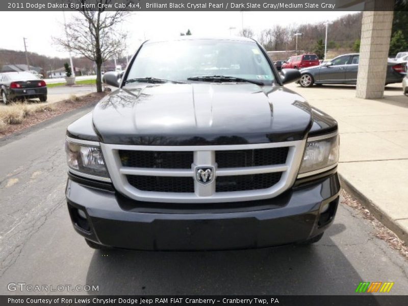 Brilliant Black Crystal Pearl / Dark Slate Gray/Medium Slate Gray 2011 Dodge Dakota Big Horn Crew Cab 4x4