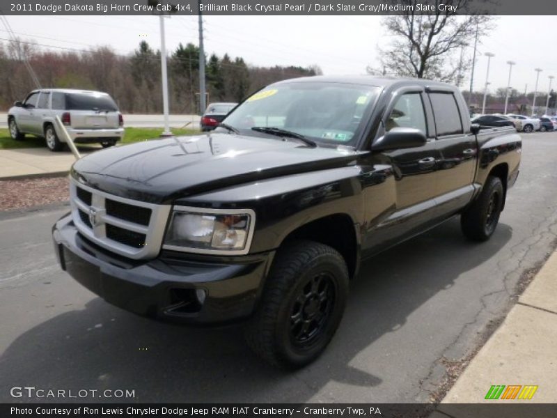 Brilliant Black Crystal Pearl / Dark Slate Gray/Medium Slate Gray 2011 Dodge Dakota Big Horn Crew Cab 4x4