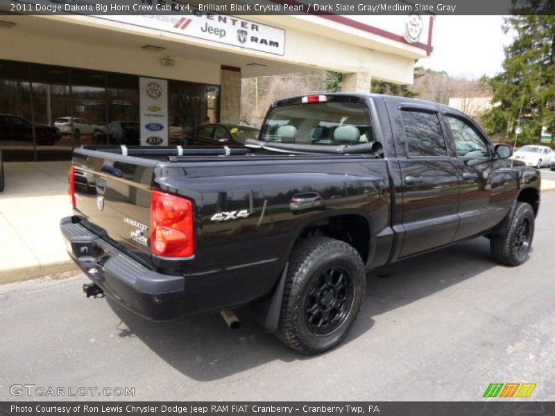 Brilliant Black Crystal Pearl / Dark Slate Gray/Medium Slate Gray 2011 Dodge Dakota Big Horn Crew Cab 4x4