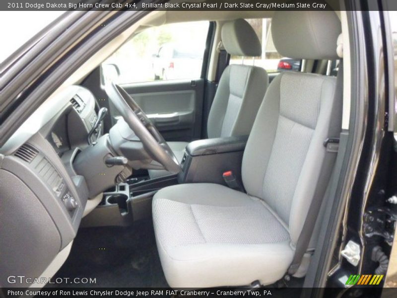 Brilliant Black Crystal Pearl / Dark Slate Gray/Medium Slate Gray 2011 Dodge Dakota Big Horn Crew Cab 4x4