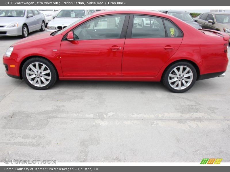Salsa Red / Titan Black 2010 Volkswagen Jetta Wolfsburg Edition Sedan