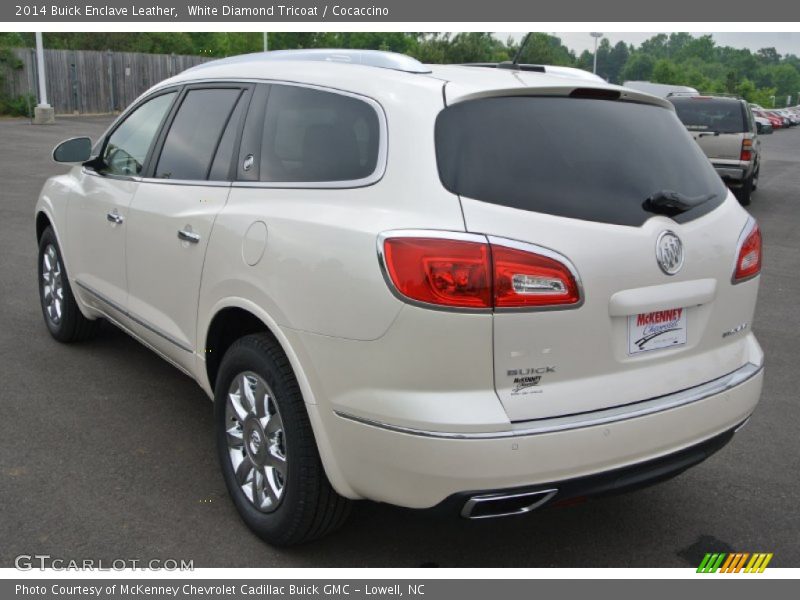 White Diamond Tricoat / Cocaccino 2014 Buick Enclave Leather