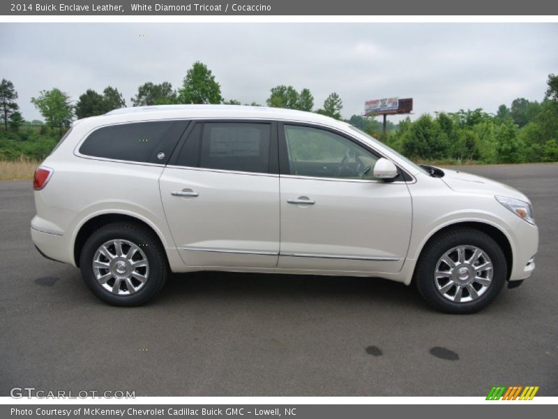 White Diamond Tricoat / Cocaccino 2014 Buick Enclave Leather