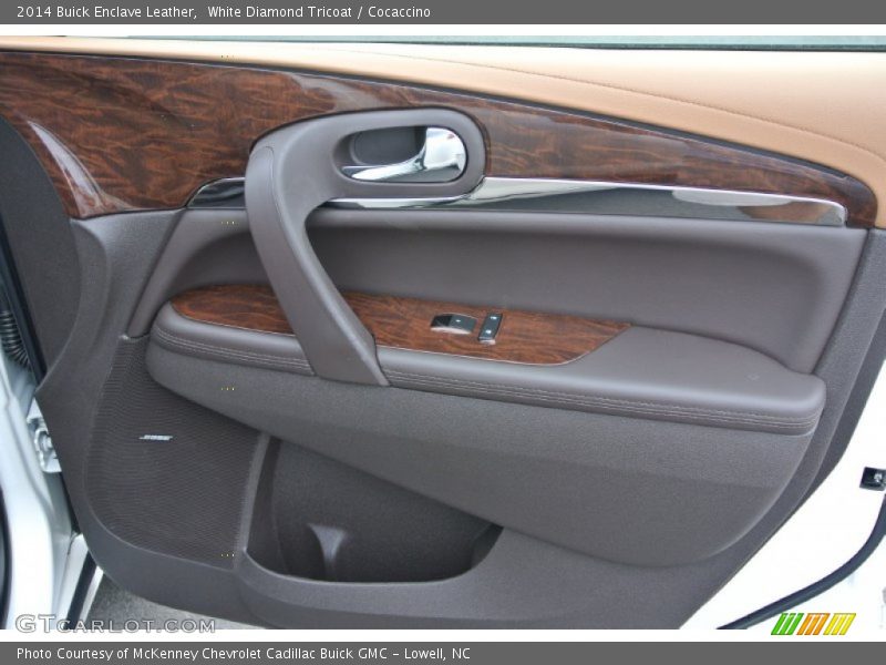 White Diamond Tricoat / Cocaccino 2014 Buick Enclave Leather
