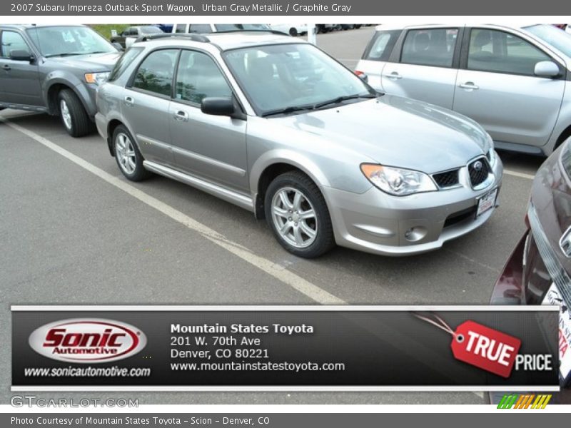 Urban Gray Metallic / Graphite Gray 2007 Subaru Impreza Outback Sport Wagon