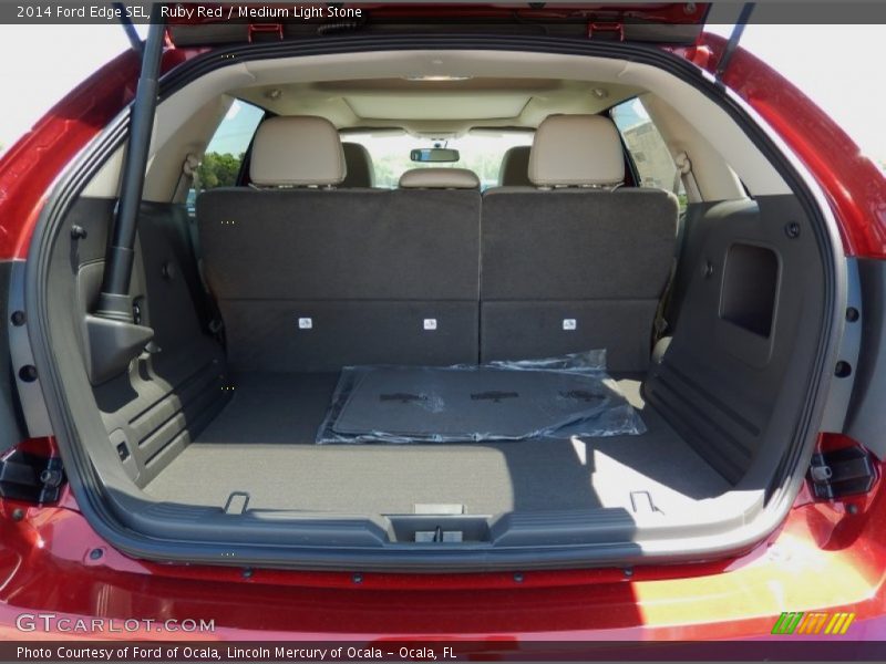 Ruby Red / Medium Light Stone 2014 Ford Edge SEL