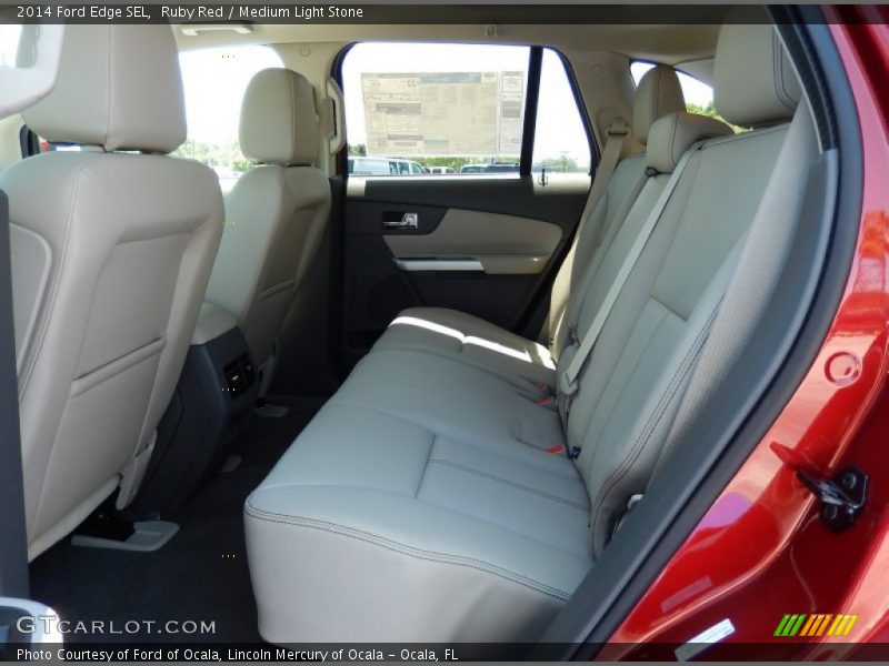 Ruby Red / Medium Light Stone 2014 Ford Edge SEL