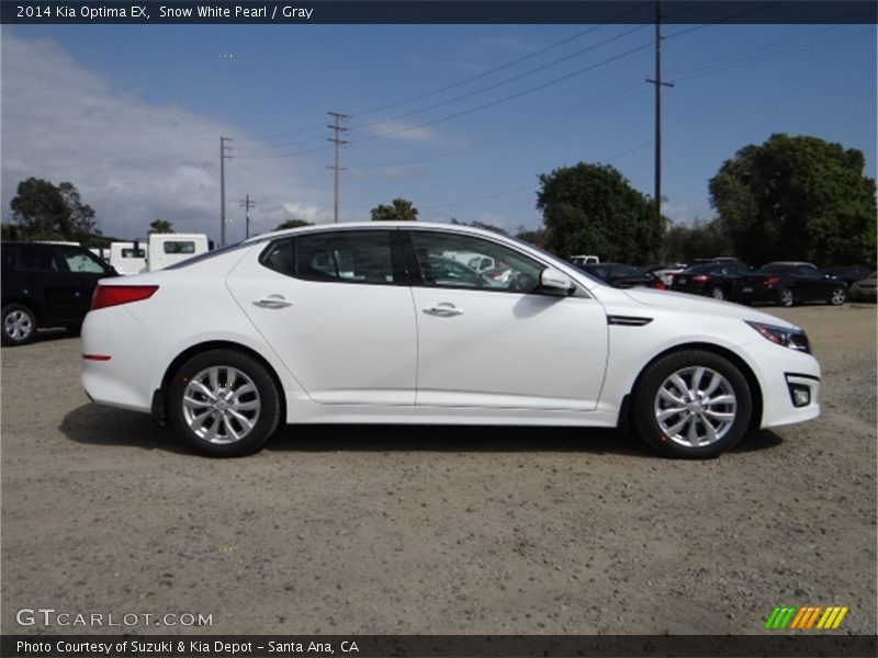 Snow White Pearl / Gray 2014 Kia Optima EX