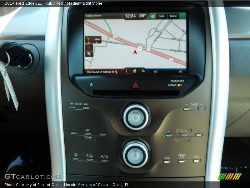 Ruby Red / Medium Light Stone 2014 Ford Edge SEL