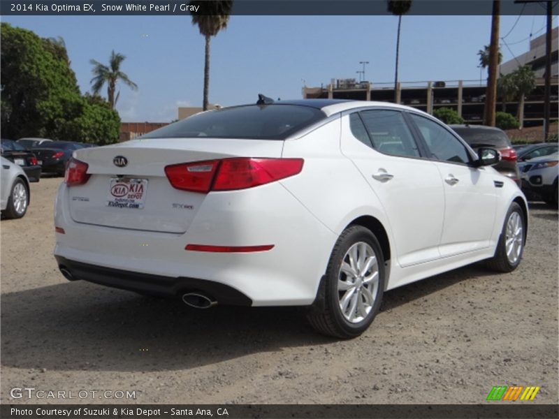 Snow White Pearl / Gray 2014 Kia Optima EX