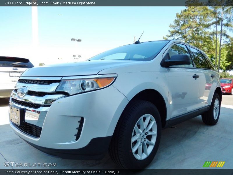 Ingot Silver / Medium Light Stone 2014 Ford Edge SE