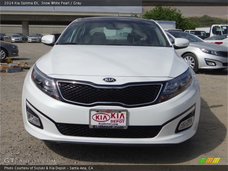 Snow White Pearl / Gray 2014 Kia Optima EX