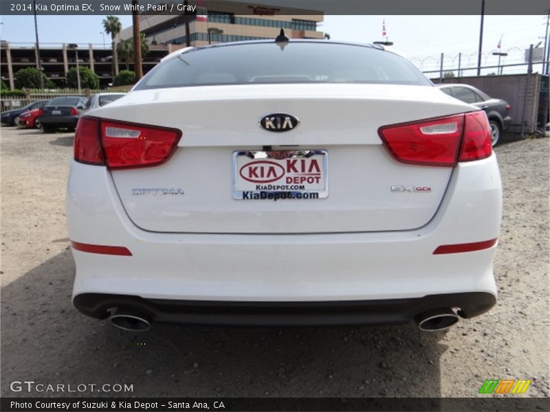 Snow White Pearl / Gray 2014 Kia Optima EX