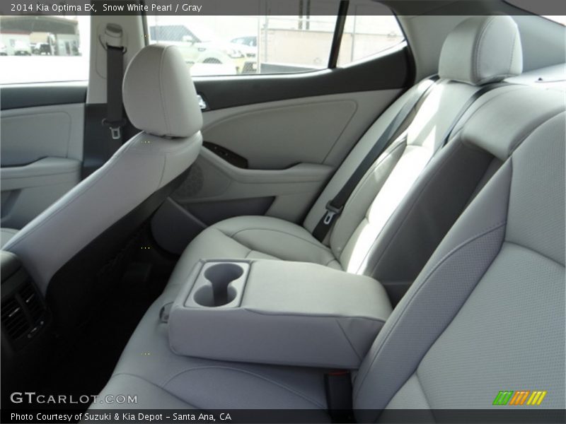 Snow White Pearl / Gray 2014 Kia Optima EX