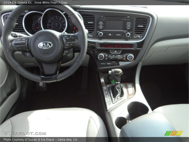 Snow White Pearl / Gray 2014 Kia Optima EX