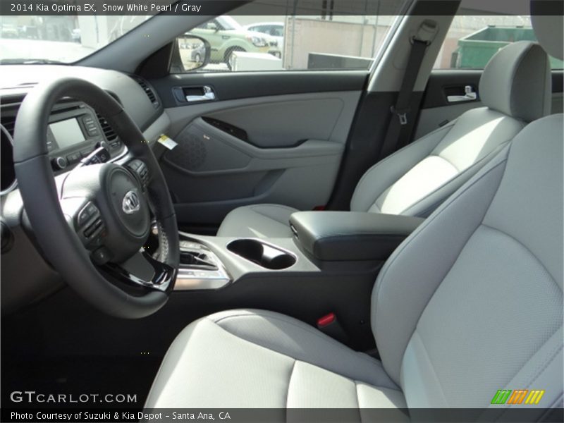 Snow White Pearl / Gray 2014 Kia Optima EX