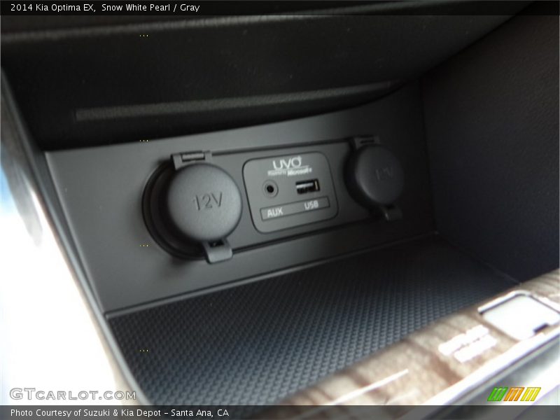 Snow White Pearl / Gray 2014 Kia Optima EX