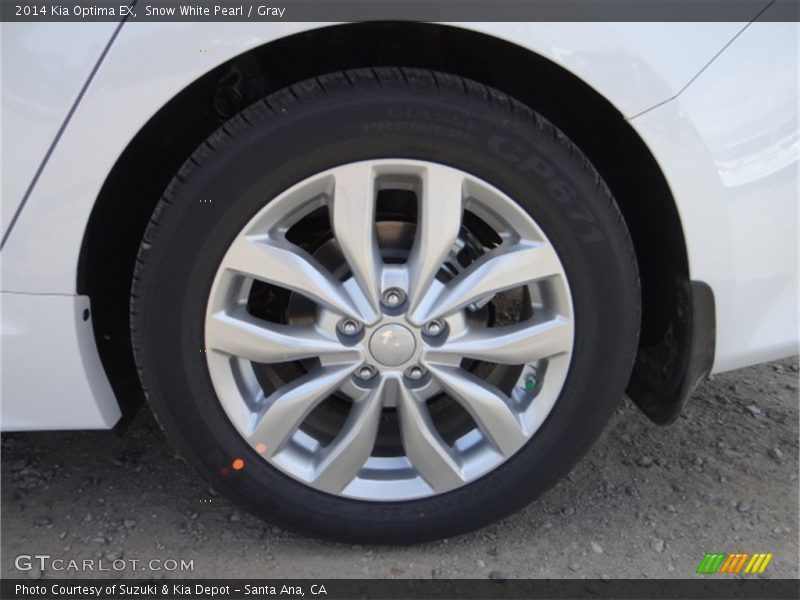 Snow White Pearl / Gray 2014 Kia Optima EX