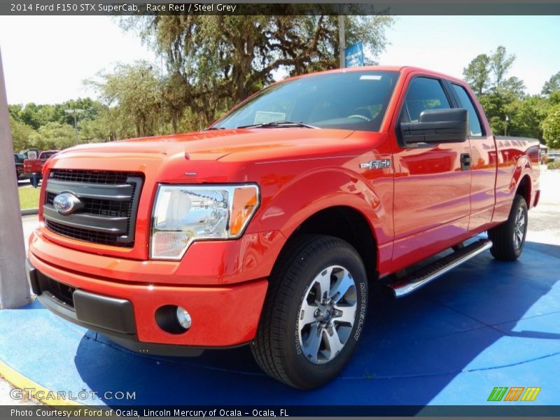 Race Red / Steel Grey 2014 Ford F150 STX SuperCab