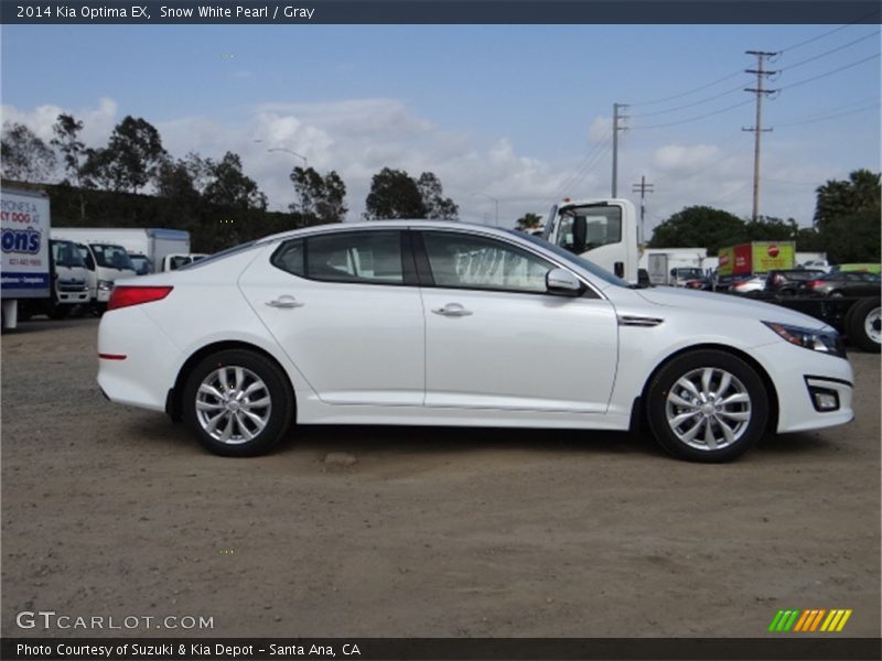 Snow White Pearl / Gray 2014 Kia Optima EX