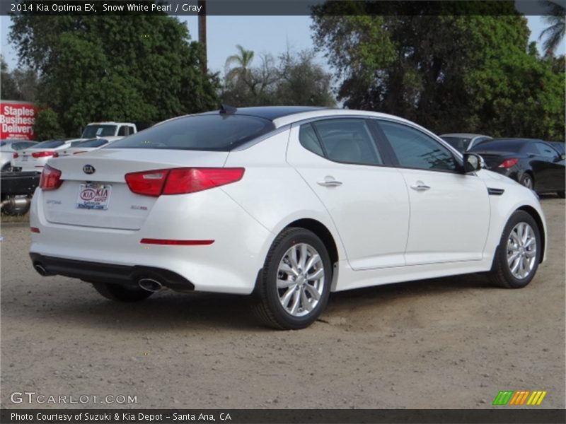 Snow White Pearl / Gray 2014 Kia Optima EX