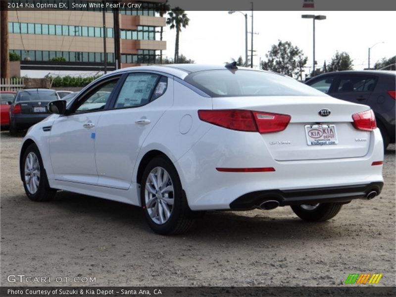 Snow White Pearl / Gray 2014 Kia Optima EX