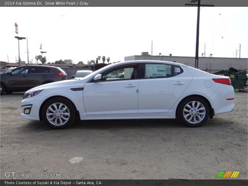 Snow White Pearl / Gray 2014 Kia Optima EX