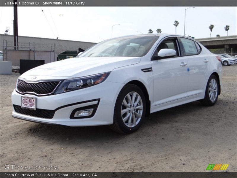 Snow White Pearl / Gray 2014 Kia Optima EX