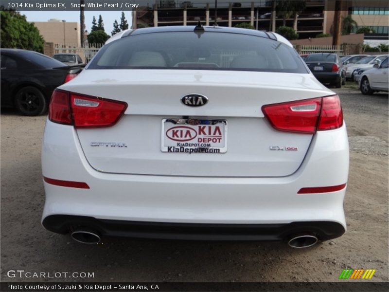 Snow White Pearl / Gray 2014 Kia Optima EX