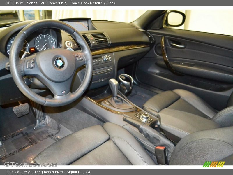 Space Grey Metallic / Black 2012 BMW 1 Series 128i Convertible