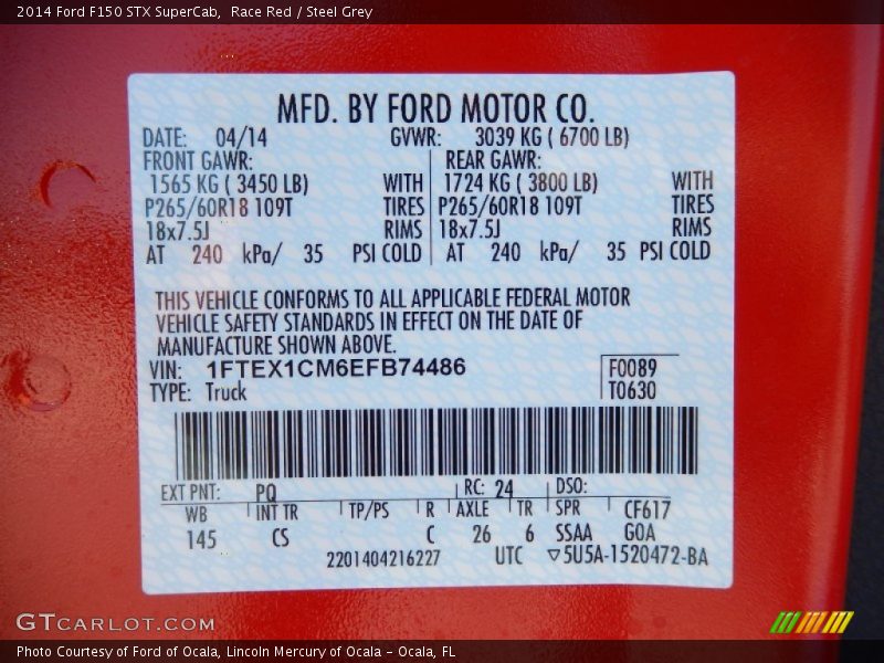 Race Red / Steel Grey 2014 Ford F150 STX SuperCab