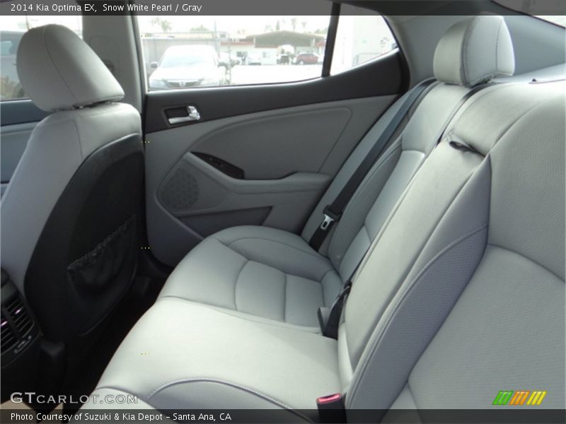 Snow White Pearl / Gray 2014 Kia Optima EX