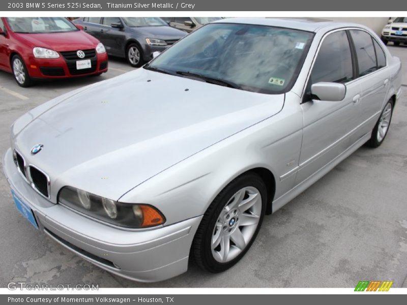 Titanium Silver Metallic / Grey 2003 BMW 5 Series 525i Sedan